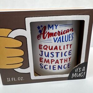 Emily McDowell Studio My American Values Coffee Mug‎ 11 oz New Equality Science